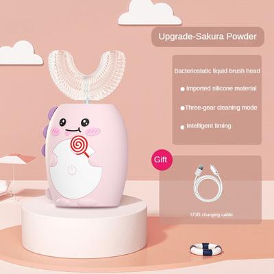Ηλεκτρική οδοντόβουρτσα υπερήχων σε σχήμα U για παιδιά, μωρά, επαναφορτιζόμενη, αυτόματη, έξυπνη, με μαλακές τρίχες, για καθαρισμό δοντιών