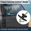 Universal Pickup Truck Camper Cap Locking T-Handles Black with 2 Keys Pack of 1 | 3 Months