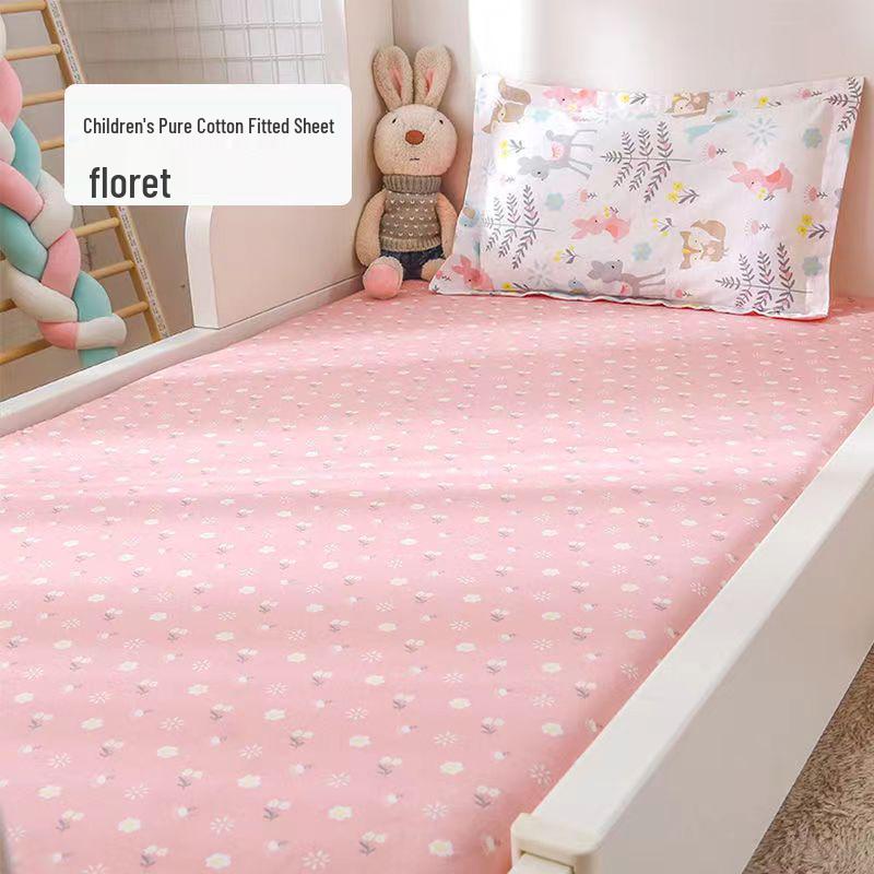 Pure Cotton Cartoon Crib Mattress Cover & Bedspread for Babies