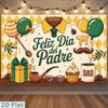 2D Father's Day Themed Backdrop, 2D Flat Spanish Gentleman Banner
