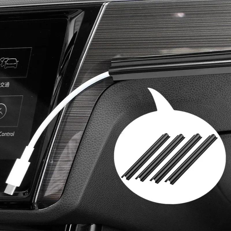 4/8pcs Car Interior Cable Line Sleeve Protector Universal Hidden Wire Cover Clips Data Cable Organizer Clamp Accessories