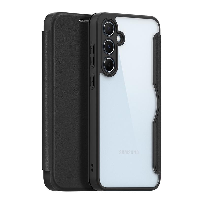 

Samsung A16 Flip Phone Case, A36 Dual Card Pocket, Transparent Protective Cover, A56 Drop-Proof Case Samsung A35 5G чёрный