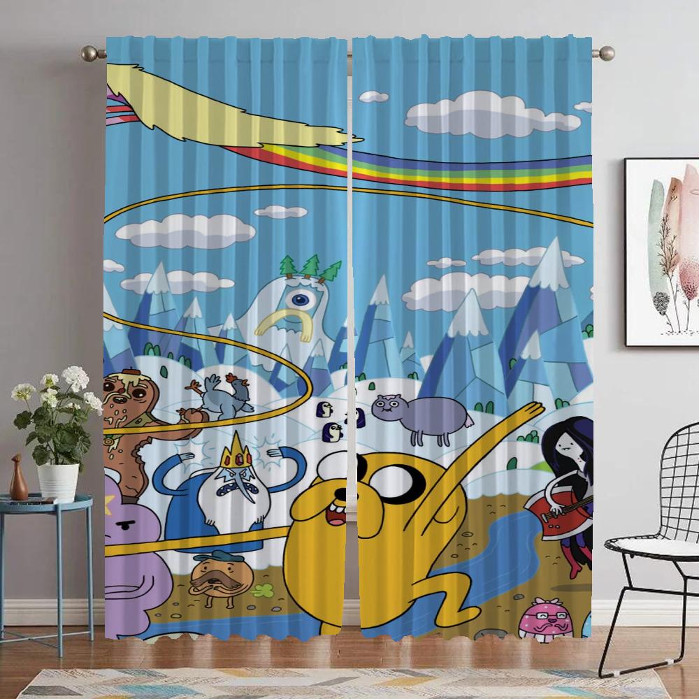 Dekoracja Halloween Czas na Przygodę Zasłony do Salonu Zasłona do Pokoju 2 Panele Rolety Zasłony do Wnętrz Domu Przegroda