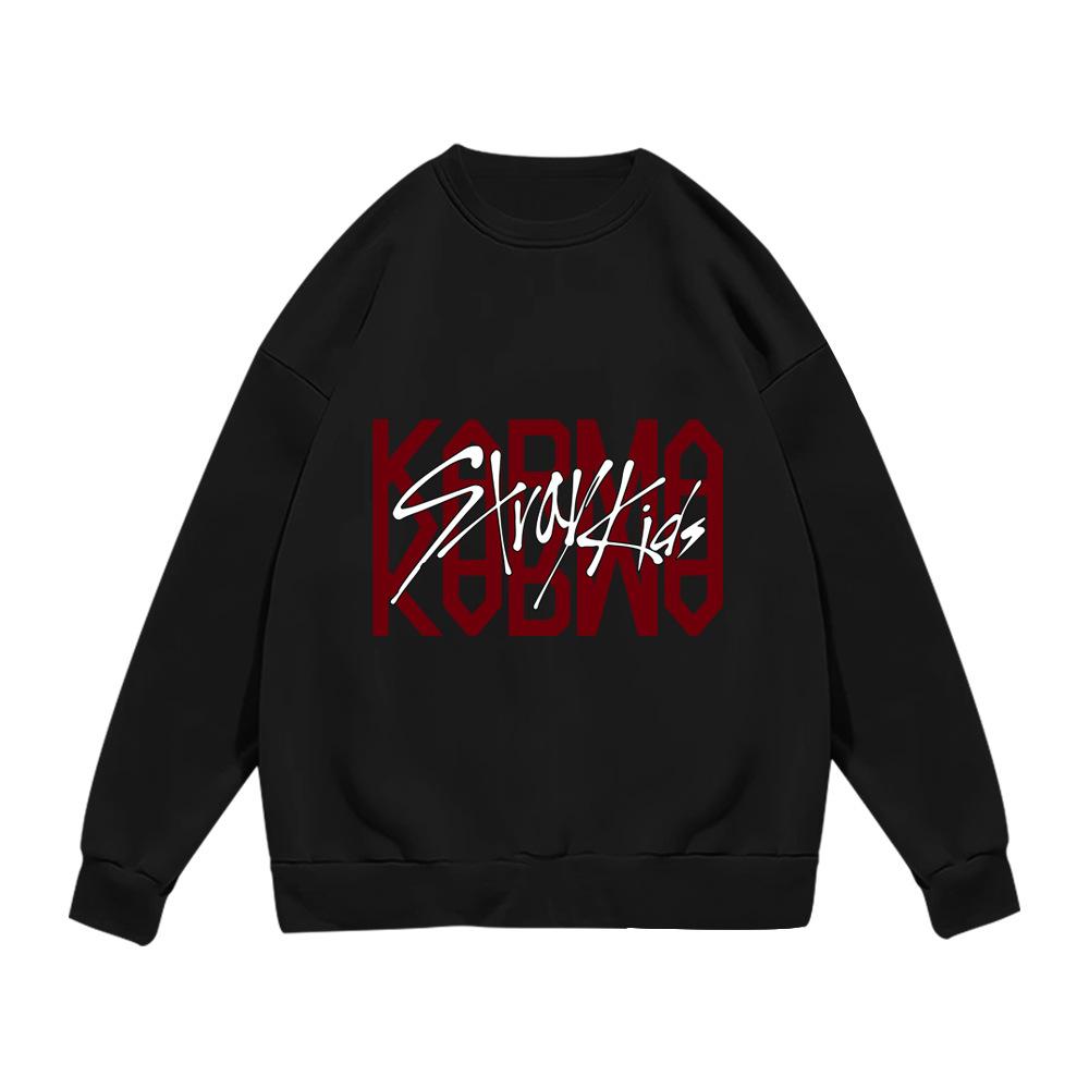 Stray Kids KARMA 4th Album Sweatshirt Kpop Merchandise Unisex Casual Long Sleeve Pullover Fan Apparel Fashion Oversized Crewneck Tops