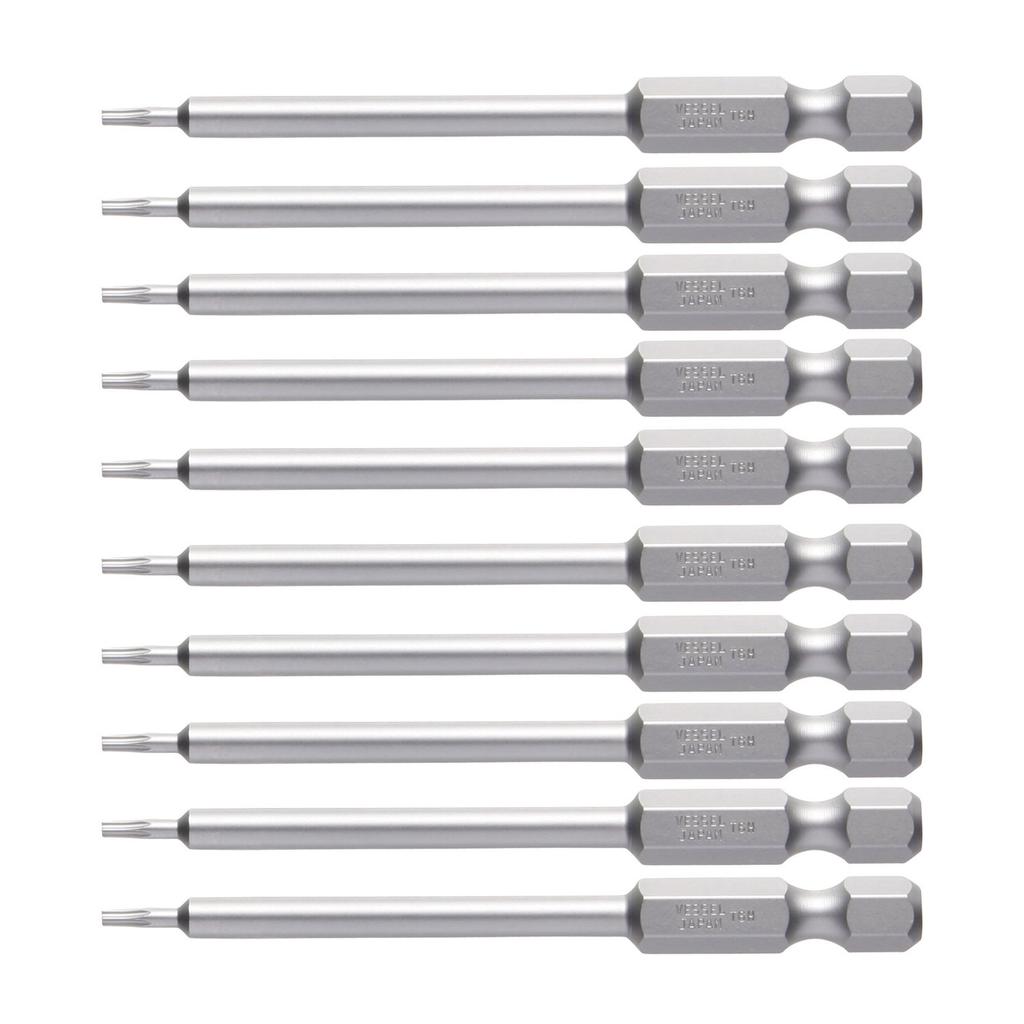 [Amazon.co.jp Exclusive] VESSEL Torx Bits, Tamper-Proof, T6H x 75mm, 10-Piece Set, J ZP