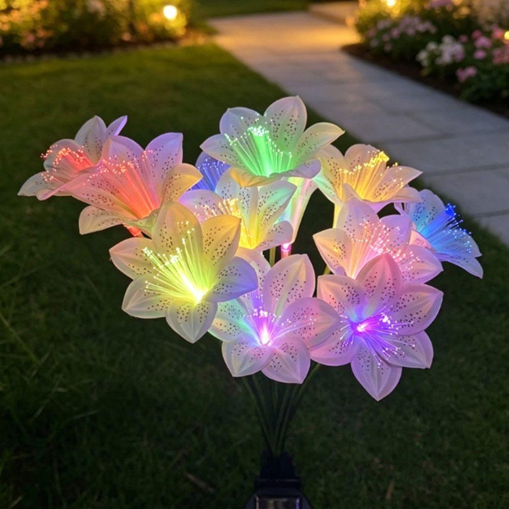 LED Simulated Lawn Decoration Light Solar Powered Flower Landscape Light For Women
