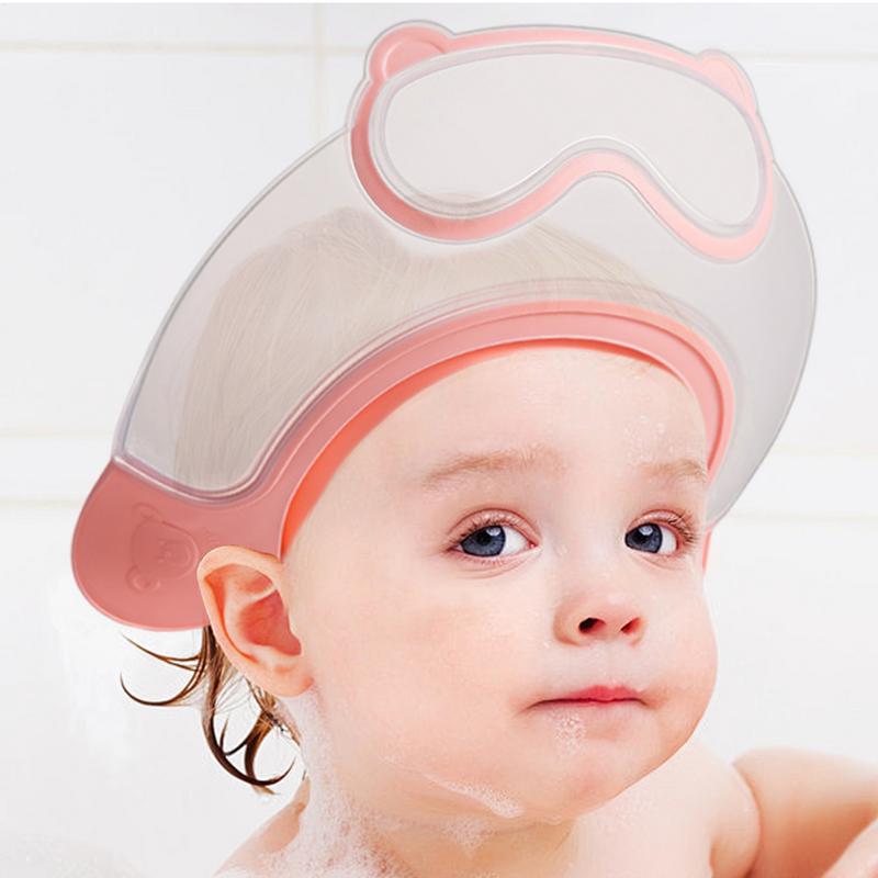 Bath Visor For Toddler Adjustable Waterproof Toddler Shower Cap Bathing Accessories For Girls Boys Shampoo Hair Washing