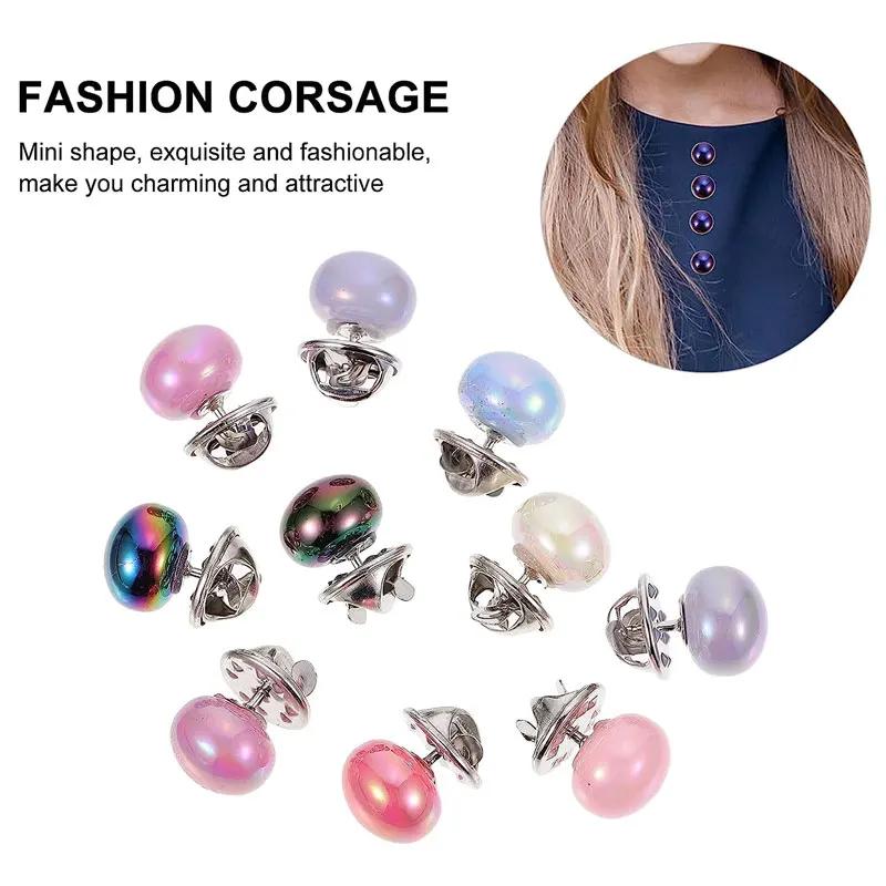 10 ks Knoflíkové špendlíky pro zakrytí Dámská košile Brož Knoflíky Špendlíky Bez šití Knoflíkové špendlíky Zavírací špendlíky Pro DIY Oblečení Šaty Aaccessories