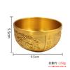Brass Auspicious Pure Copper Dragon and Phoenix Treasure Bowl Ornament Office Home Desktop Creative Deco