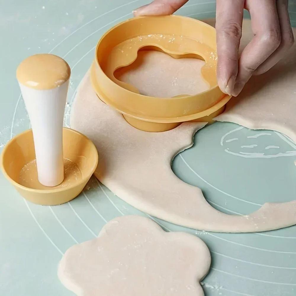 1Set Tart Shells MoldFlower Shaped Pastry Tamper Mini Tart Tamper Shell Maker Cake Mold Creative Cake Cup Presser Biscuit Mold