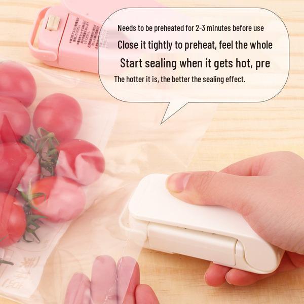 Portable Mini Plastic Bag Heat Sealer - Hand-Press Sealing Machine Clip