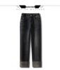 Women's Slimming Thicken Straight-Leg Nine-Point Cigarette Jeans - Autumn/Winter 2024 Edition