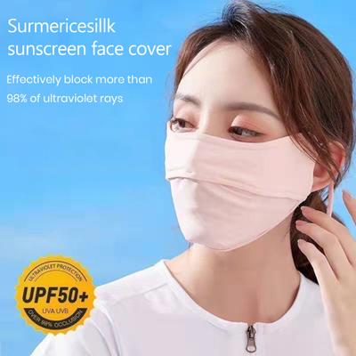 Ice Silk Cycling Face Guard Anti-UV Dustproof Breathable Ear Loop Sunscreen Sports Mouth Cover
