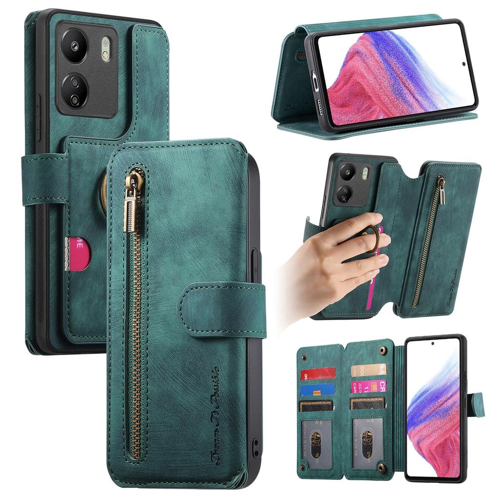 3-in-1 Luxury Leather Wallet Case for Xiaomi/Redmi series.Xiaomi 13 Lite/Poco X5/Redmi Note 12/12C...w/ Stand, Shockproof, RFID, Multi-Slot & Zipper