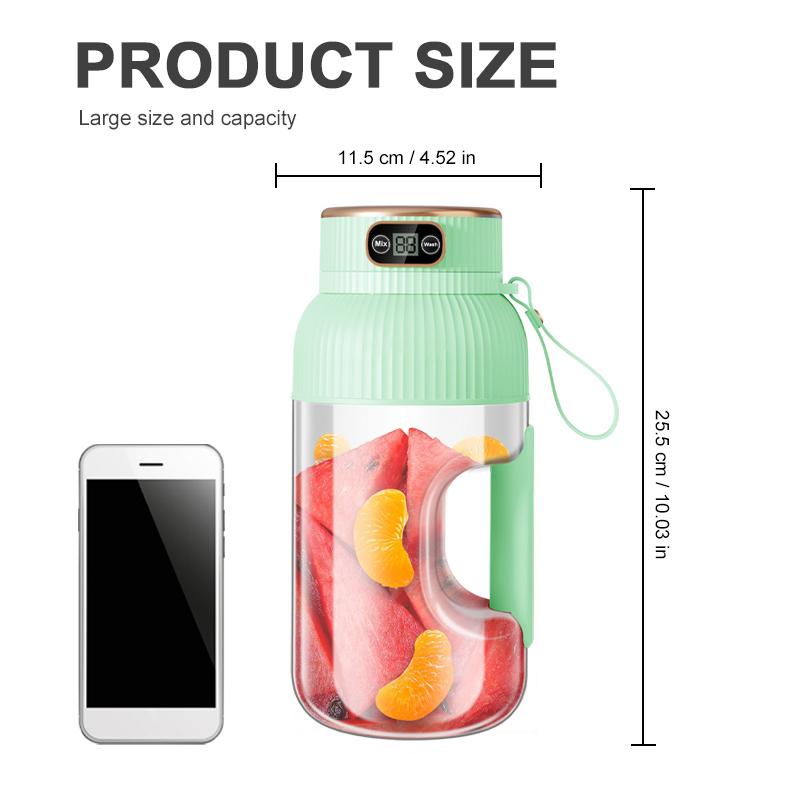 1000ML Portable Juicer Blender Fruit Juicer USB Charging Lemon Orange Fruit Juicing Cup Smoothie Blender Machine Kitchen Tools