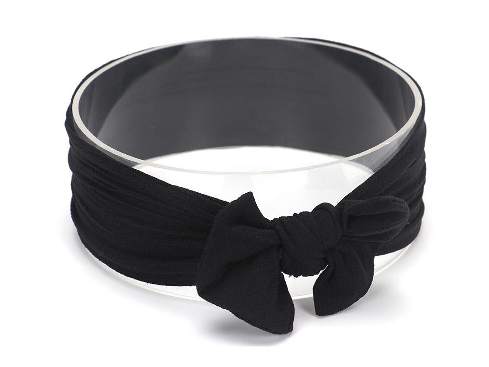 Avrupa ve Amerika Bebek Kız Fiyonklu Saç Bandı - 2021 Naylon Koleksiyonu