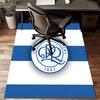 Queens Crest Football Rug for Living Room, Game Rooms, Office, Bedroom, Office Floor Mat Playful Design, fan gifts Christmas decor