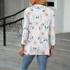 Women's Casual Fashion Sexy Comfortable V-neck Floral Three-quarter Sleeve Top