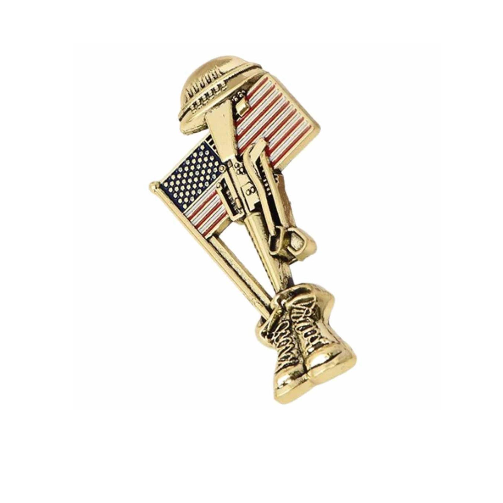 

Памятный значок ручной работы в виде солдата, значки на лацкан или шляпу, память о военных ветеранах One Size жёлтый