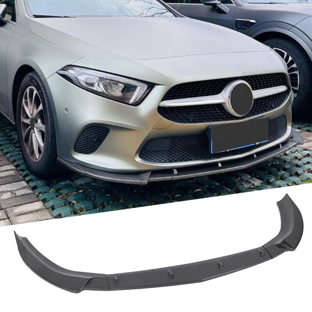 3PCS Front Bumper Lip Diffuser Lightweight Sporty Appearance Replacement for   A‑Class W177 V177 2018 to 2022