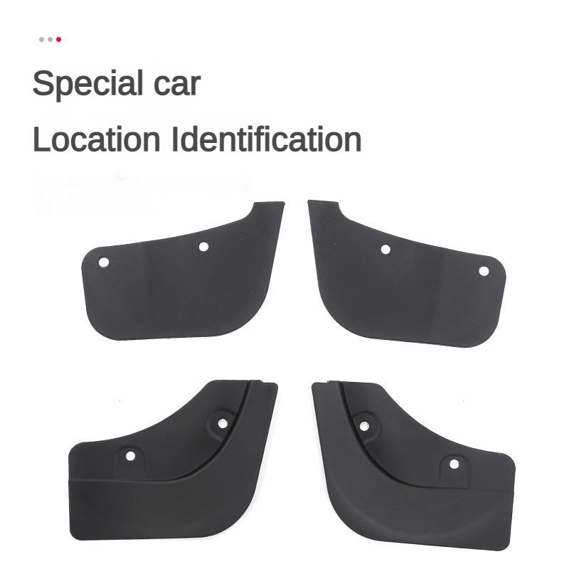 Set de aripi din 4 piese, potrivit pentru Tesla Model 3/Y 2017-2023, negru invizibil TPE, accesorii pentru modificarea exterioară a mașinii