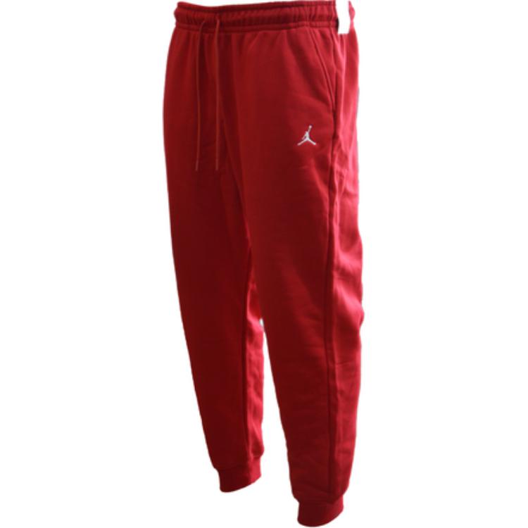 Jordan Essentials Solid Logo Drawstring Cuff Pants Men Bottoms Fitness-Red FJ7779-687