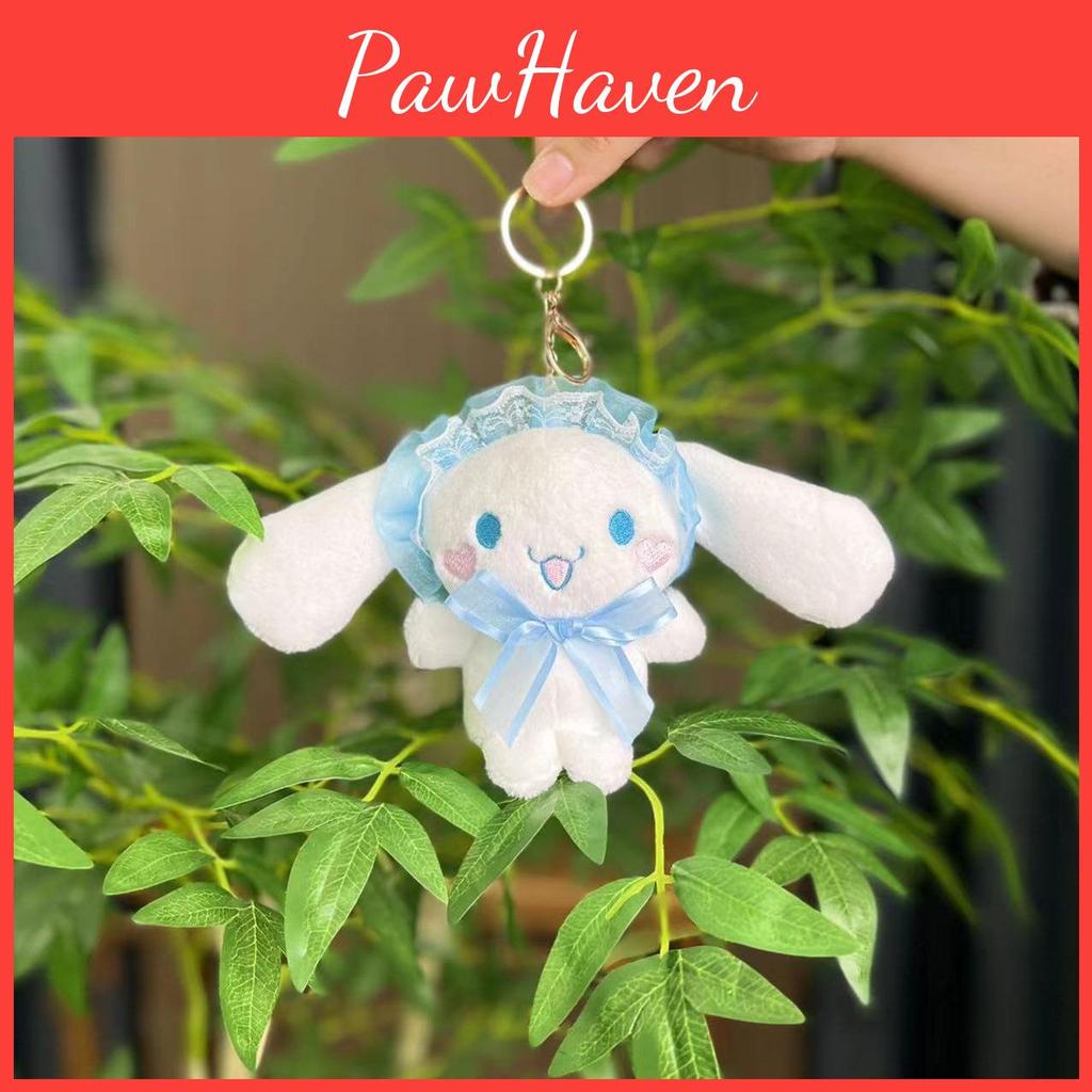 Blue Plush Fun Dog Keychain Cartoon Style Cute Accessory Perfect For Gifts