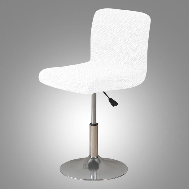 Swivel Short Back Bar Chair Stretch Cover T-Shaped Jacquard Fabric Bar Chair Elastic Cover for Dining Room Home Hotel Club