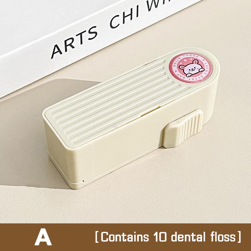 Cute Dental Floss Dispenser Containing 10Pcs Floss Dental Floss Storage Box Auto Refillable Oral Hygiene Care Floss Pick