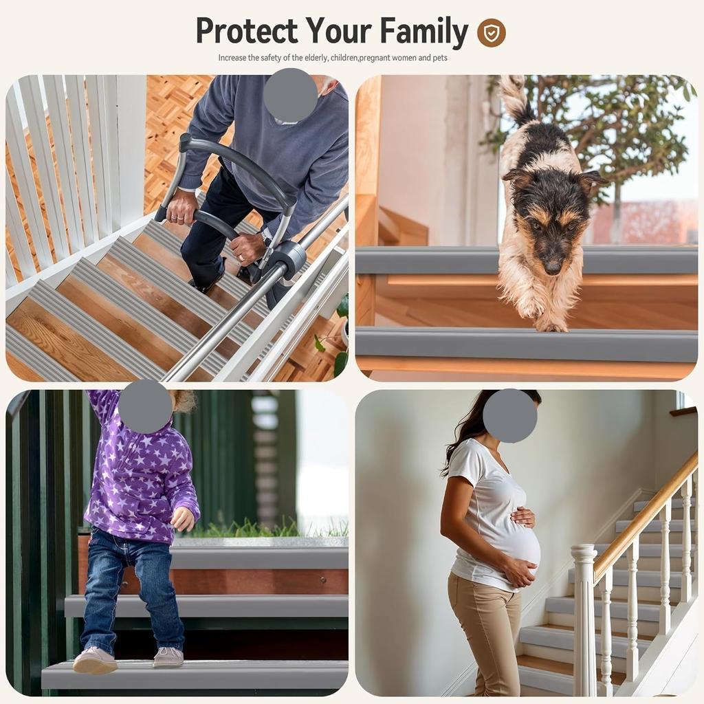 1pc 2m/78.74in Black Stair Nosing & Edge Protector - Self-Adhesive Non-Slip Stair Edging Trim, Stair Nose Molding for Indoor