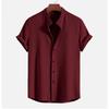 Men’s Short Sleeve Solid Casual Shirt