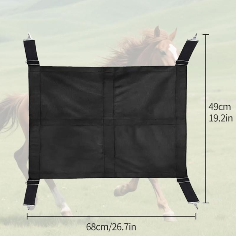 Adjustable Horse Stall Guard Barrier With Reinforced Fasteners For Safe Restriction And Ventilation Comfort 68x49cm