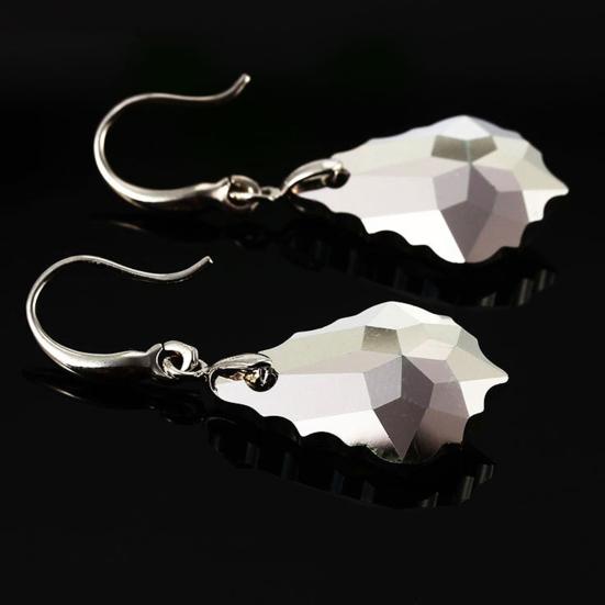1 Pair Dangling Earrings Comfortable Wearing Wear-Resistant Faux Crystal Women Ear Hooks for Banquet