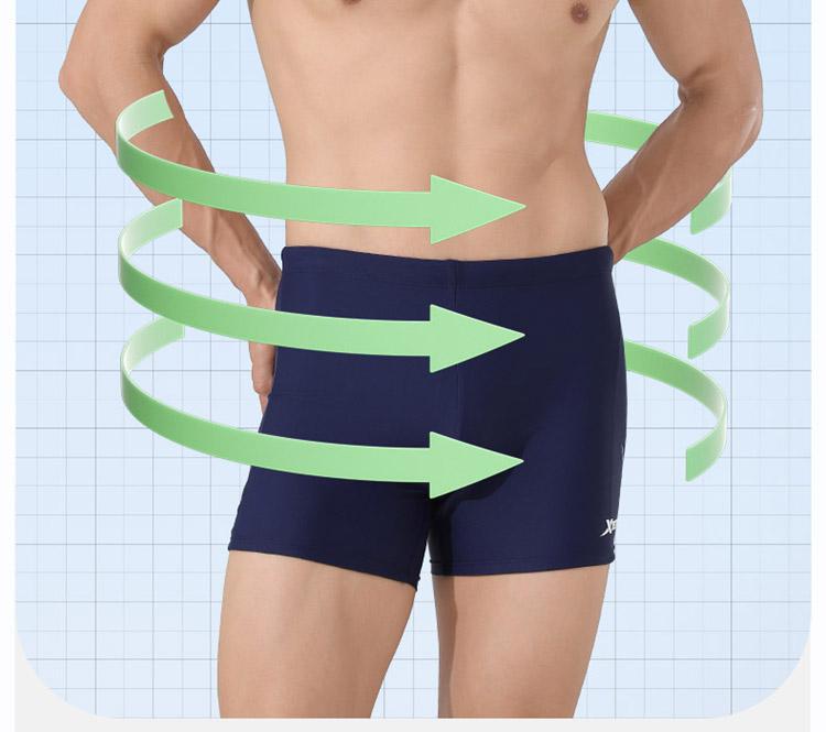 XTEP Men's Comfortable Flat Angle Three-Part Swimming Shorts