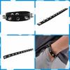 3-Piece Men's Punk Leather Bracelet Set: Multi-Layer Chain & Rivet Style