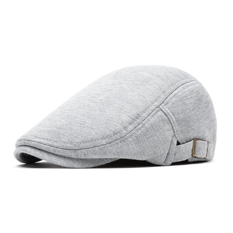 Warme Schnabelmütze für Damen & Herren, einfarbige Schiebermütze, Flache Kappe, Herbst/Winter, Passend für große Köpfe.