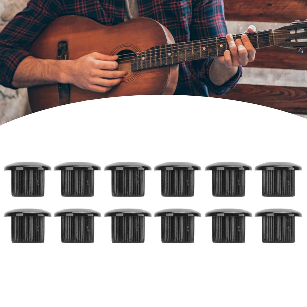 12 Sztuk Krzemień Konwersji Klucza Gitary Akustycznej 10mm Plastikowy Adapter Zestaw Akcesoriów Zestaw