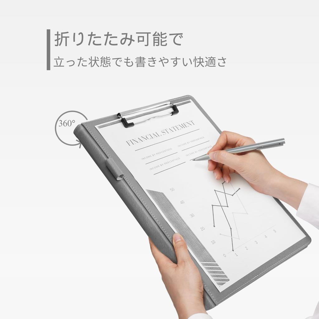 Mymazn A4 Binder Clipboard PU Meeting Pad Clip Desk Pad Signature A4 Document Folder for Contract Office Supplies Folder, Bi-fold Leather, File,