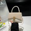 Summer 2025 new simple retro color matching design fashionable shoulder crossbody portable women's small square bag