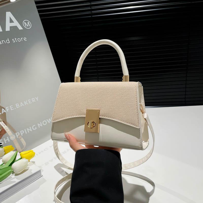 Summer 2025 new simple retro color matching design fashionable shoulder crossbody portable women's small square bag