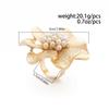 Opening Adjustable Pearl Flowers Rings Vintage Gold Silver Color Retro Exaggerated Metal Alloy Hollow Finger Ring for Women Geometric Jewelry Anillos