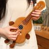 New Musical Instrument Doll Piano Pipa Pillow Cushion Brown Guitar Drum Plush Toy Cute  Kawaii Birthday Gift Children Home Decor