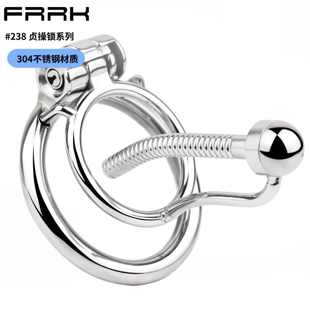 FRRK New Arrival Steel Male Chastity Cage PA Piercing Chastity Lock for Men Urethral Penis Plug Sex Dilator Sex Toys for Men
