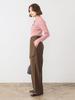 Ray Beams Women's L/S Knit Rib Knit Polo Shirt, Pink Free