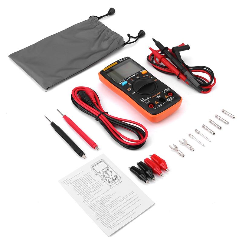 AN8008 True RMS Digital Multimeter AC Voltage Ammeter Current Ohm Meter Current Meter Ohmmeter Volt Ohm Meter Voltmeter