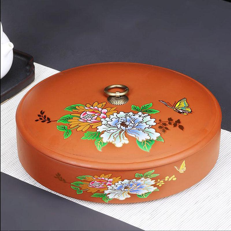 Tea Cake Storage Box Multi-Layer Ceramics Sealed Tank Snack Storage Case Elegant Printing Tea Caddy  Nut Coffee Bean Organizer
