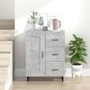 812235 vidaXL Buffet Concrete Grey 69.5x34x90 Cm Engineered Wood
