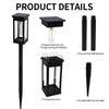 2PCS Solar Pathway Warm Lights Outdoor Waterproof Solar Powered Garden for Walkway Yard Backyard Landscape Lighting Decorative