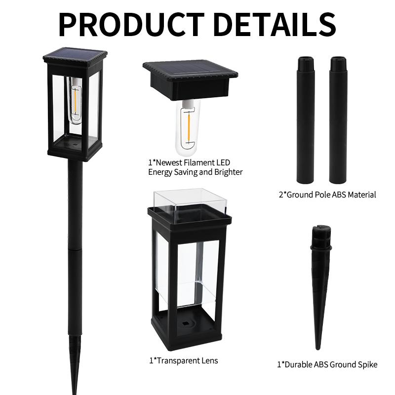 Outdoor Solar Aisle Lights 8 Pack Garden Waterproof Auto On/Off for Lawn Terrace Walkway Driveway Decoration Landscape Lighting
