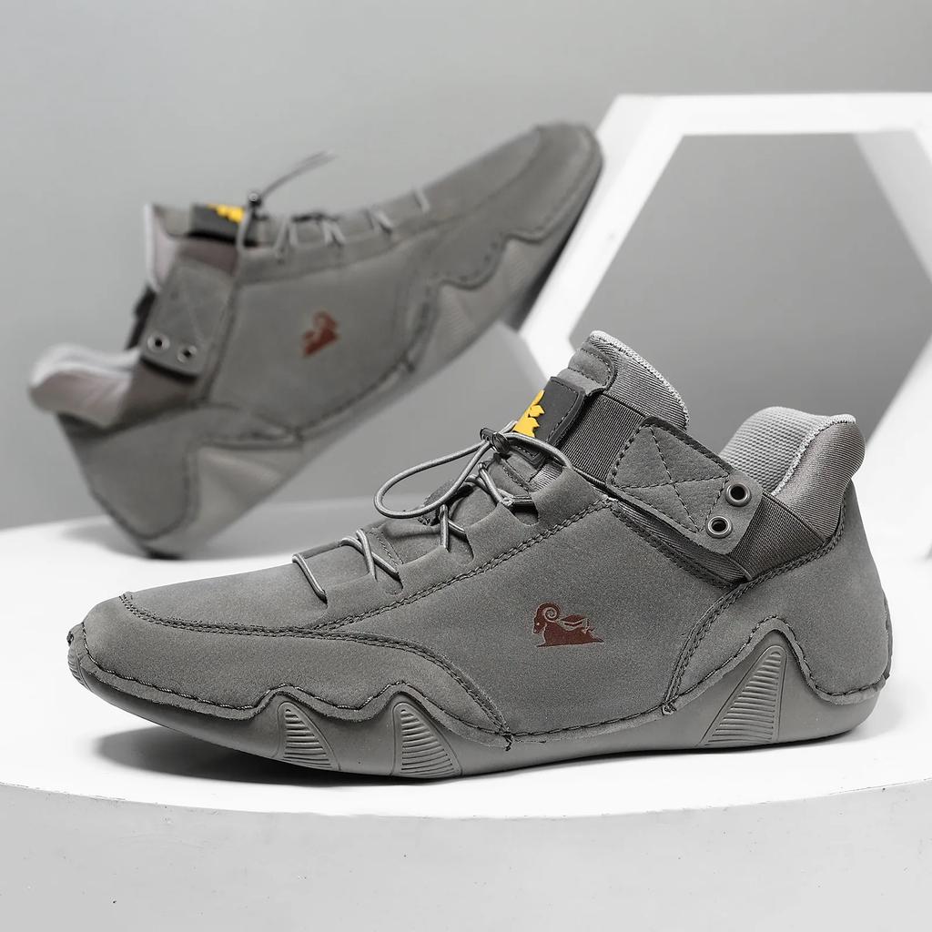 2025 New Leather Casual Shoes Sneakers for Men Outdoor Walking Loafers Shoes Comfortable Footwear Luxury Man Boots